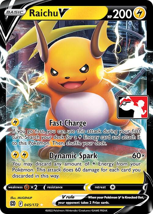 Raichu V 045/172 card from Prize Pack Series Cards