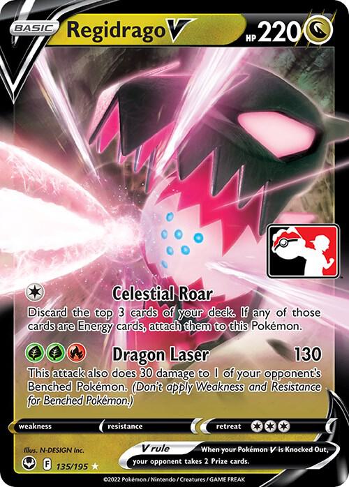 Regidrago V 135/195 card from Prize Pack Series Cards