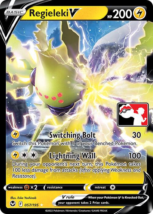 Regieleki V 057/195 card from Prize Pack Series Cards