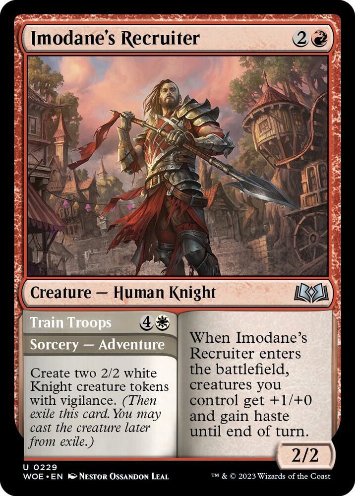 Imodane's Recruiter 229 card from Wilds of Eldraine