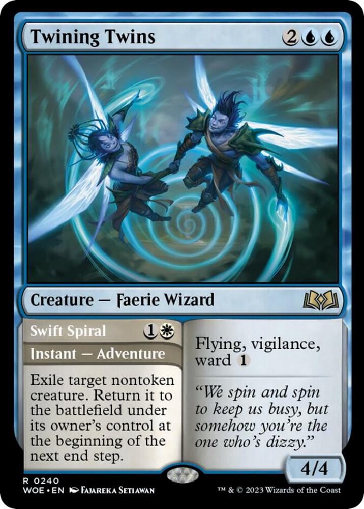 Twining Twins 240 card from Wilds of Eldraine