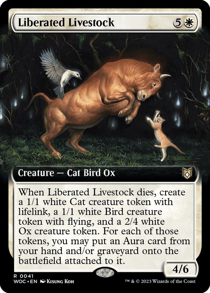 Liberated Livestock (Extended Art) 41 card from Commander: Wilds of Eldraine