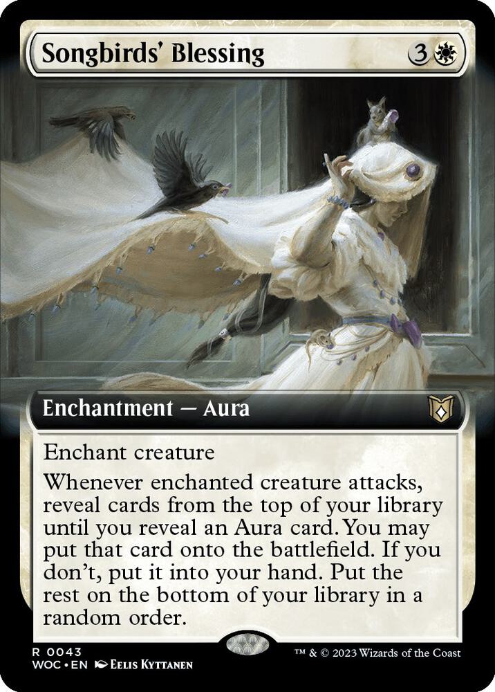 Songbirds' Blessing (Extended Art) 43 card from Commander: Wilds of Eldraine