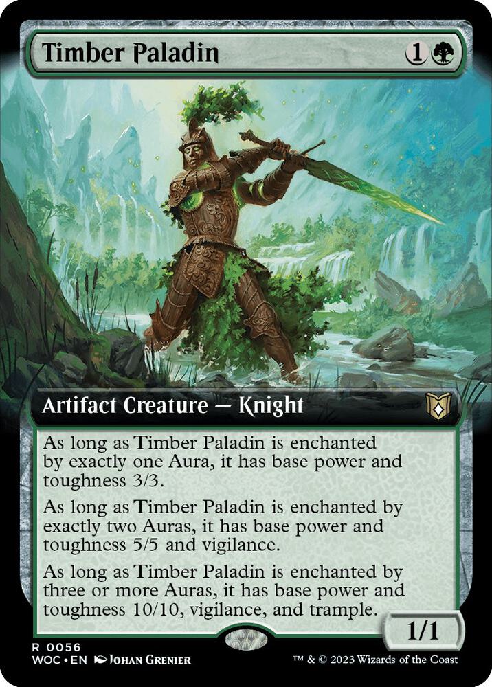 Timber Paladin (Extended Art) 56 card from Commander: Wilds of Eldraine