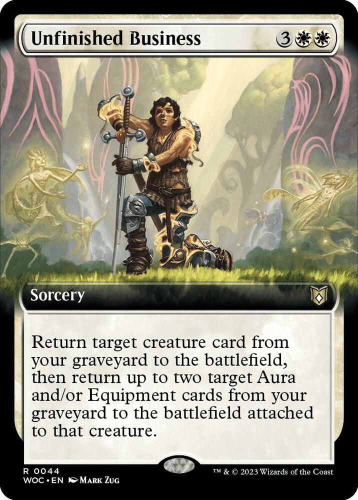 Unfinished Business (Extended Art) 44 card from Commander: Wilds of Eldraine