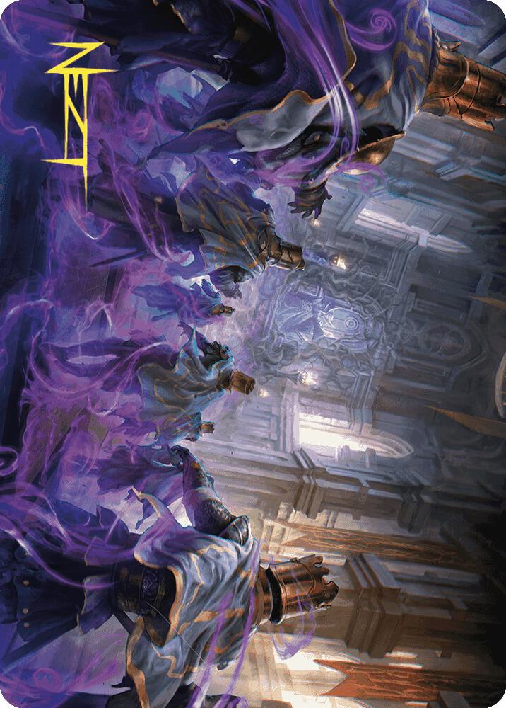Eerie Interference Art Card (Gold-Stamped Signature) 4 card from Art Series: Wilds of Eldraine