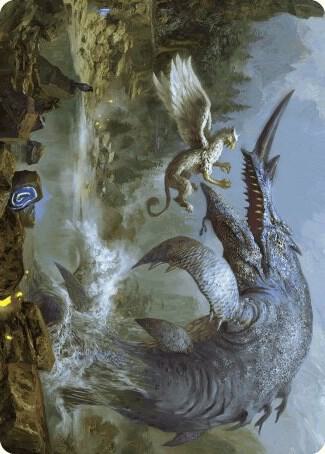 Horned Loch-Whale Art Card 6 card from Art Series: Wilds of Eldraine