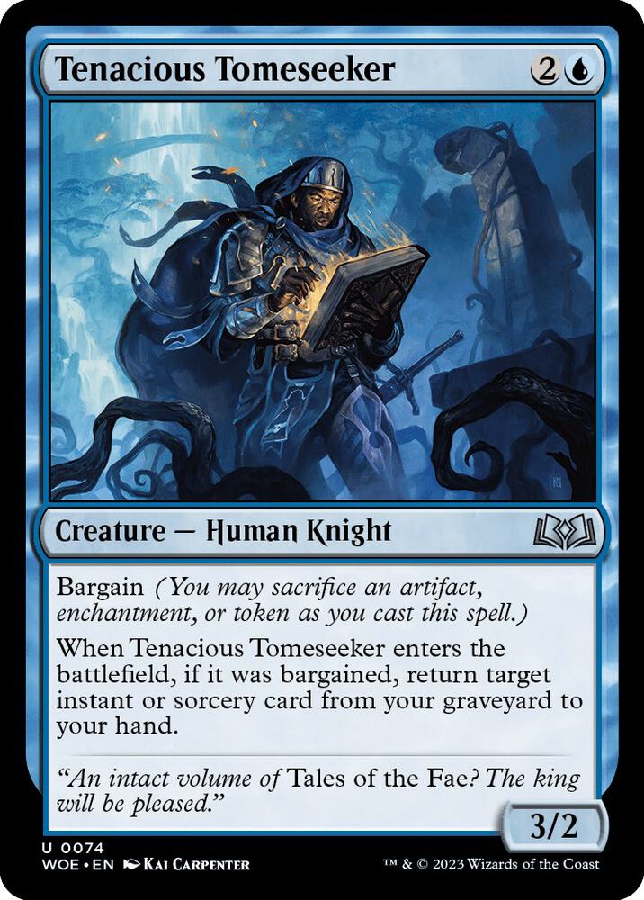 Tenacious Tomeseeker 74 card from Wilds of Eldraine