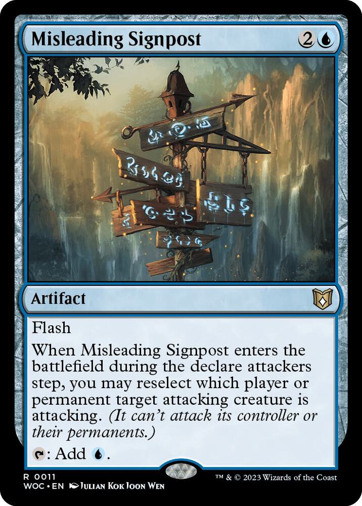 Misleading Signpost 11 card from Commander: Wilds of Eldraine