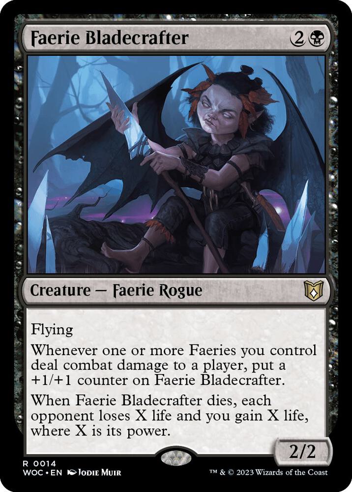 Faerie Bladecrafter 14 card from Commander: Wilds of Eldraine