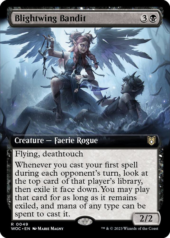 Blightwing Bandit (Extended Art) 49 card from Commander: Wilds of Eldraine