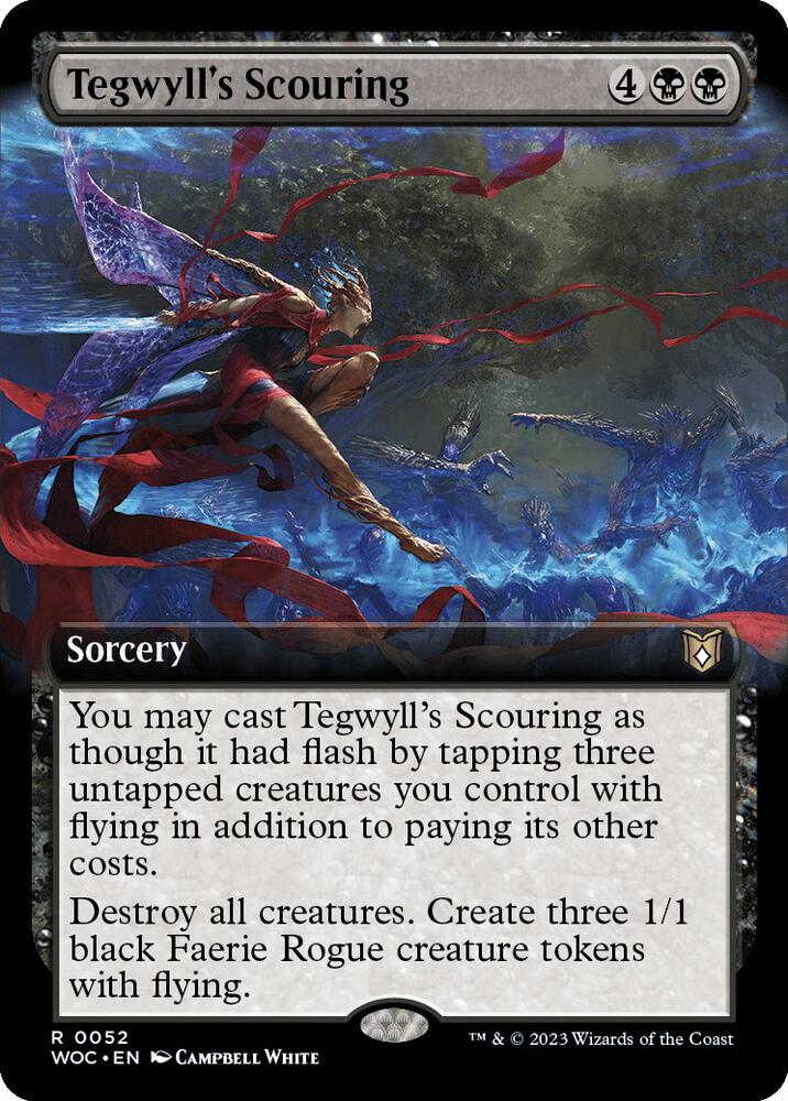 Tegwyll's Scouring (Extended Art) 52 card from Commander: Wilds of Eldraine