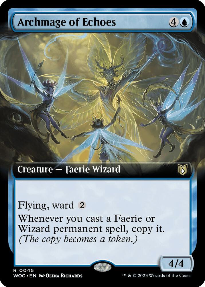 Archmage of Echoes (Extended Art) 45 card from Commander: Wilds of Eldraine