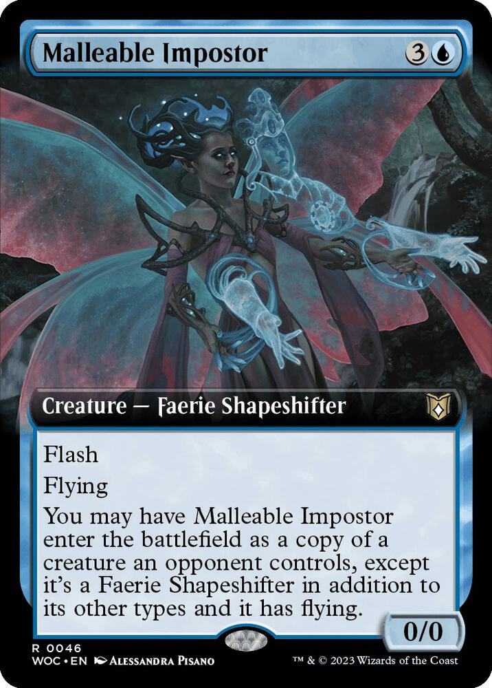 Malleable Impostor (Extended Art) 46 card from Commander: Wilds of Eldraine