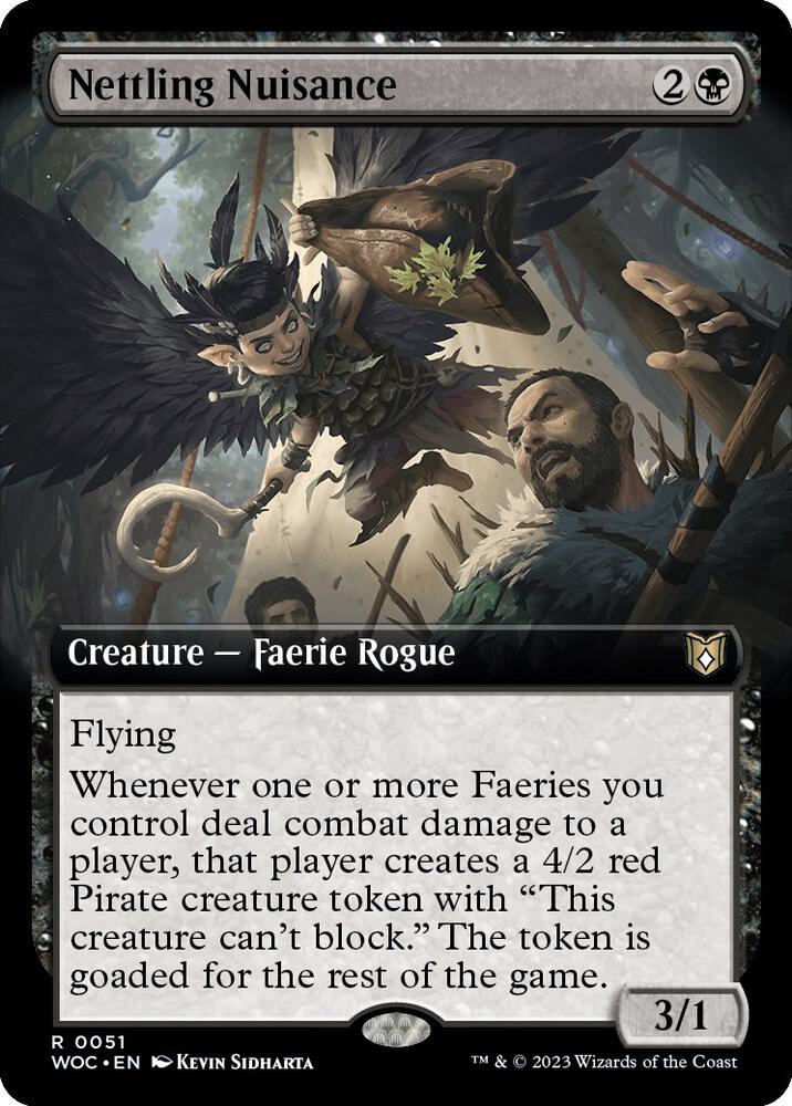 Nettling Nuisance (Extended Art) 51 card from Commander: Wilds of Eldraine