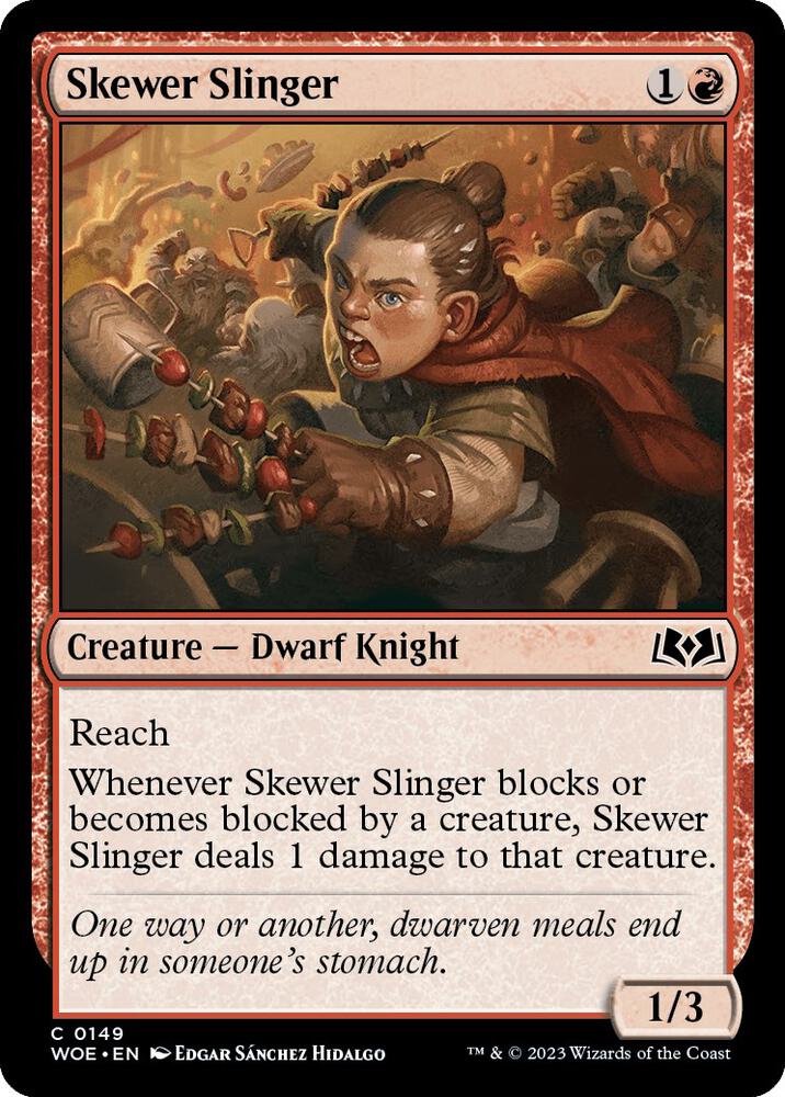 Skewer Slinger 149 card from Wilds of Eldraine