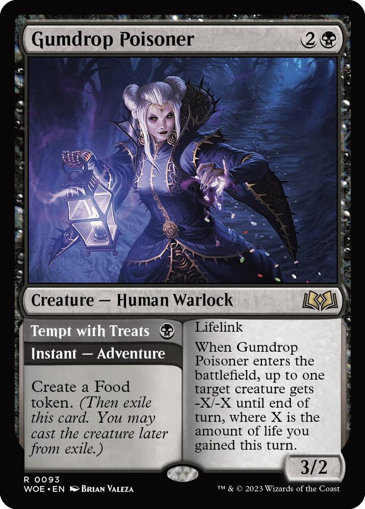 Gumdrop Poisoner 93 card from Wilds of Eldraine