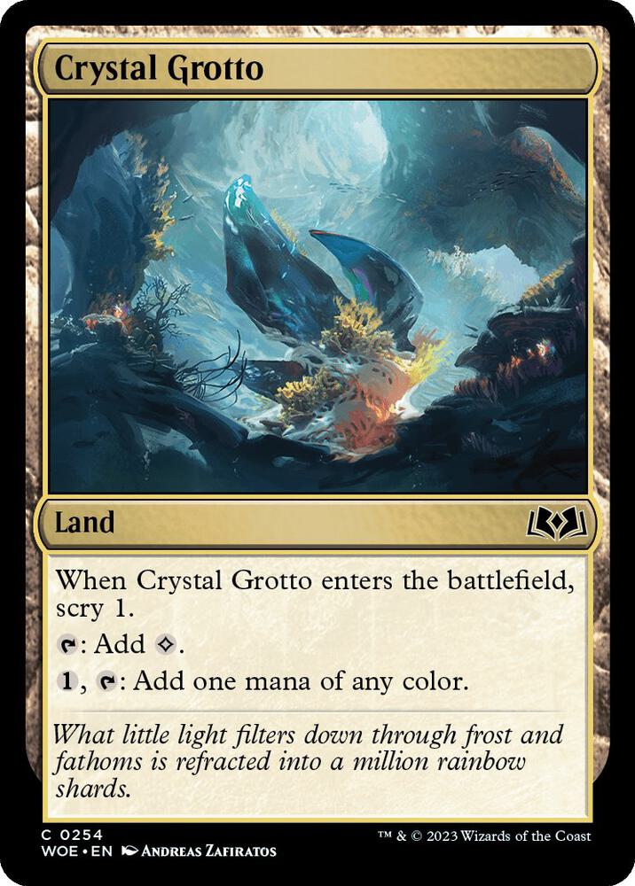 Crystal Grotto 254 card from Wilds of Eldraine