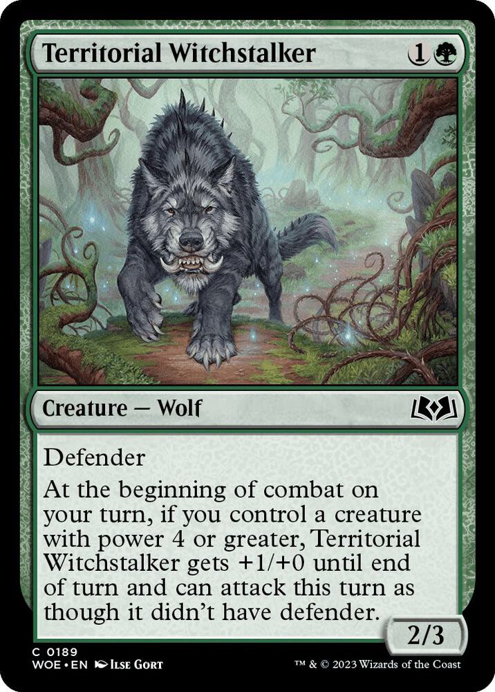 Territorial Witchstalker 189 card from Wilds of Eldraine