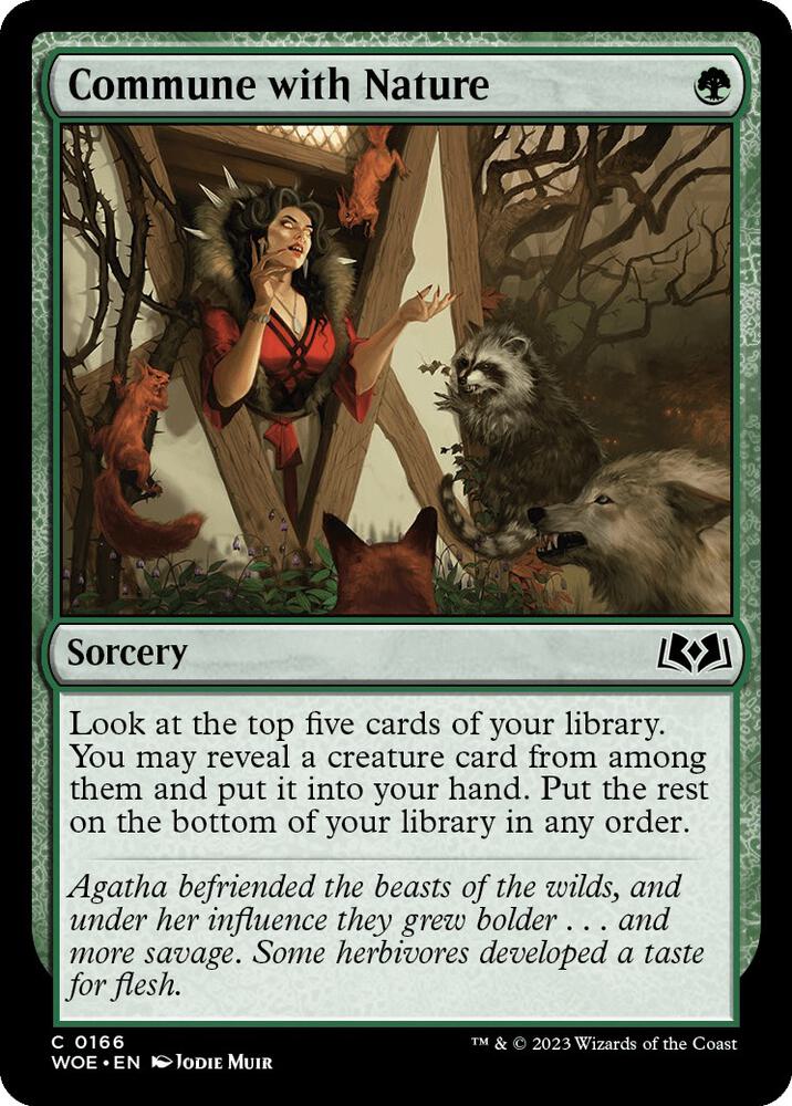 Commune with Nature 166 card from Wilds of Eldraine