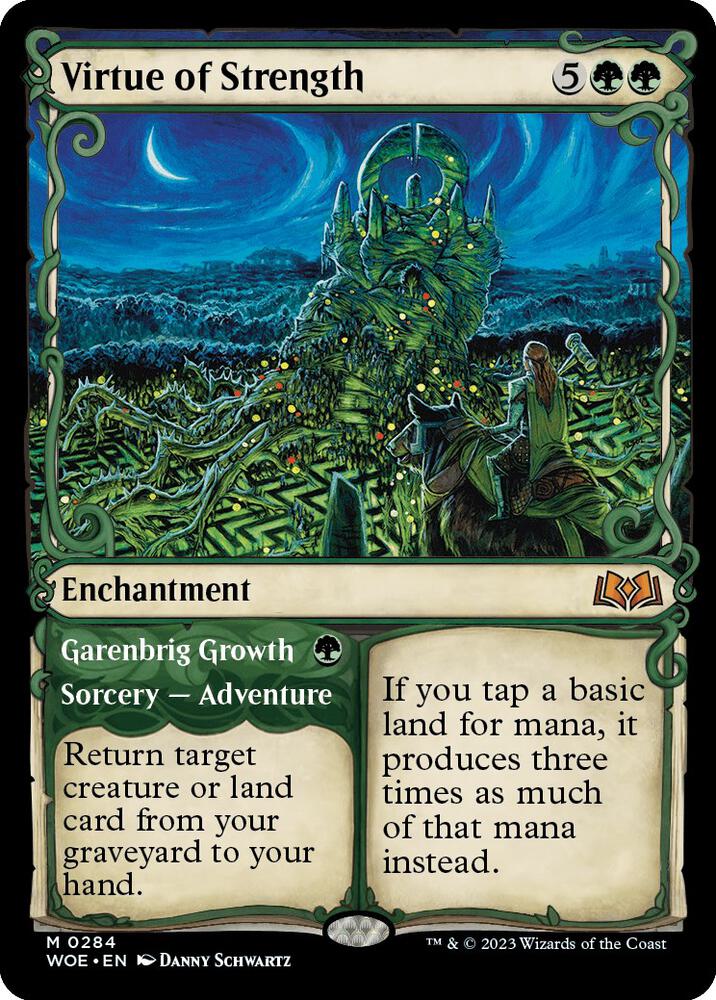 Virtue of Strength (Showcase) 284 card from Wilds of Eldraine