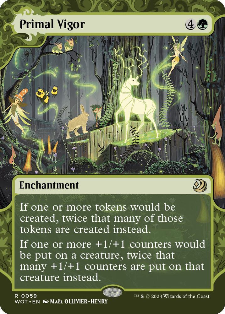 Primal Vigor 59 card from Wilds of Eldraine: Enchanting Tales