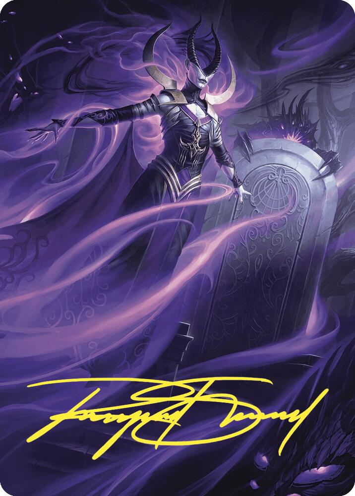 Ashiok, Wicked Manipulator Art Card (10/81) (Gold-Stamped Signature) card from Art Series: Wilds of Eldraine