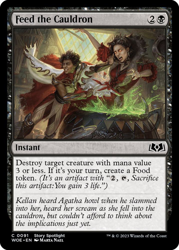 Feed the Cauldron 91 card from Wilds of Eldraine