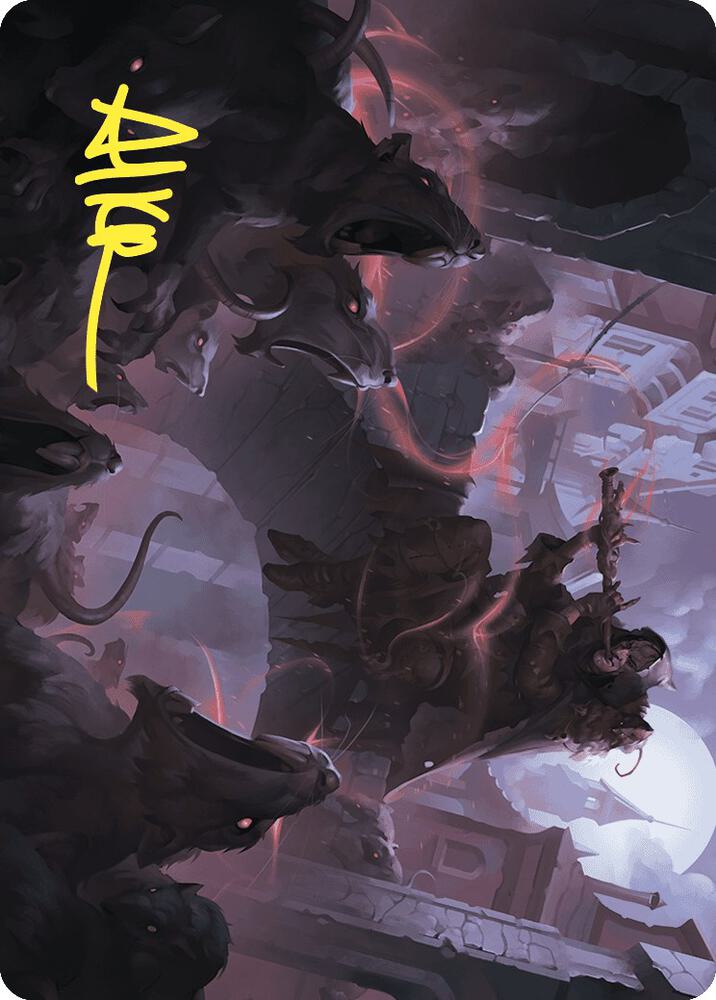 Gnawing Crescendo Art Card (Gold-Stamped Signature) 17 card from Art Series: Wilds of Eldraine