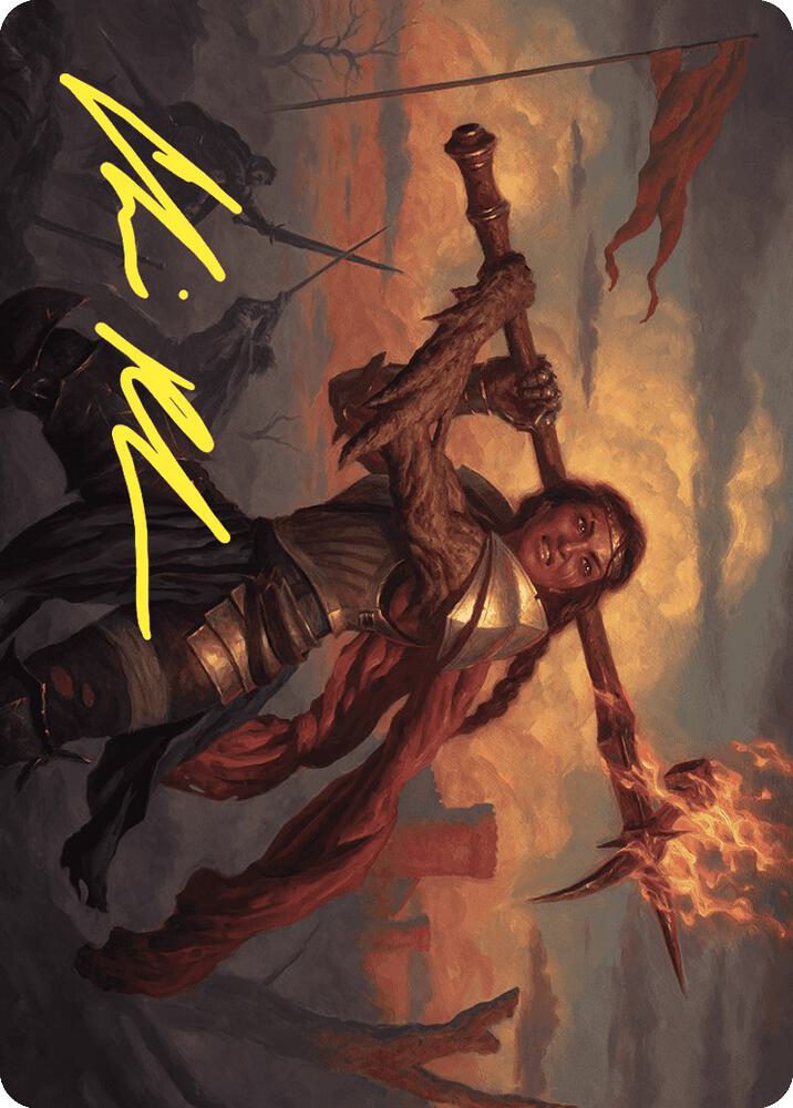 Imodane, the Pyrohammer Art Card (Gold-Stamped Signature) 18 card from Art Series: Wilds of Eldraine