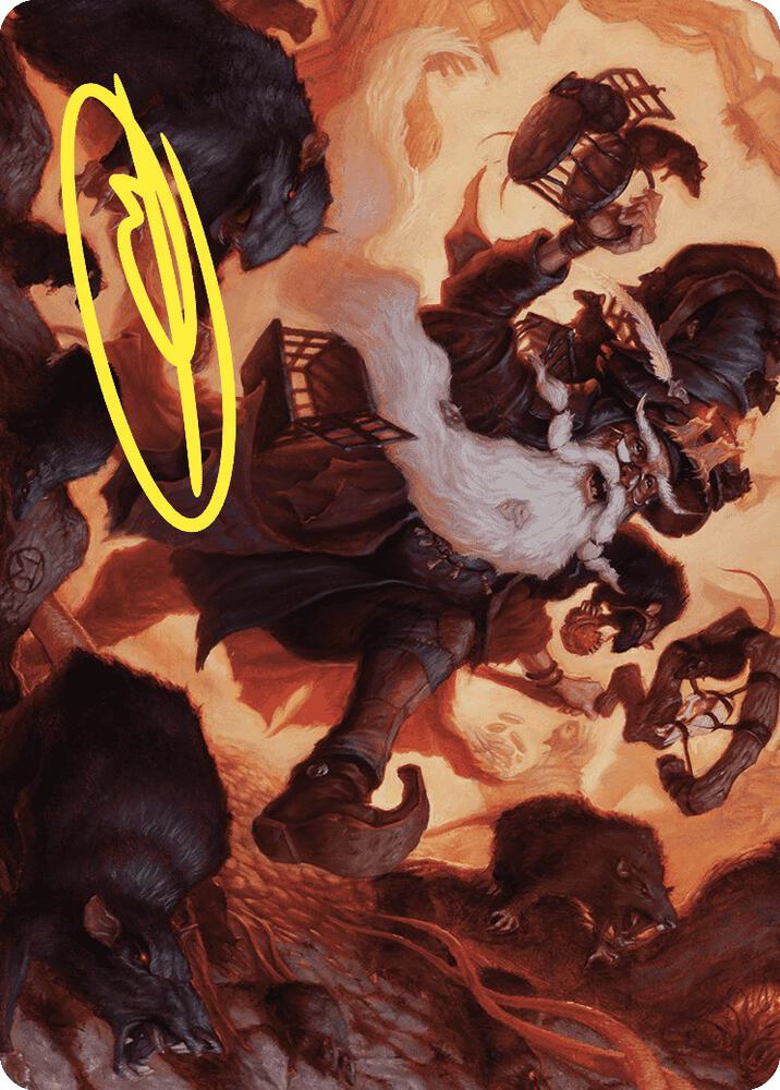 Tattered Ratter Art Card (Gold-Stamped Signature) 20 card from Art Series: Wilds of Eldraine