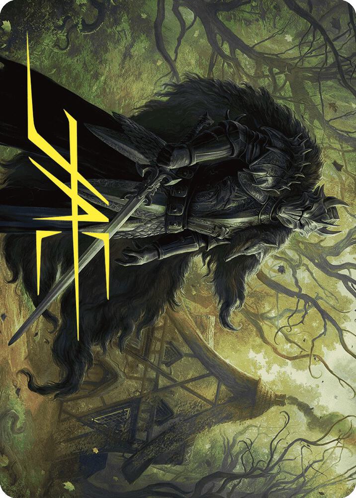 Agatha's Champion Art Card (Gold-Stamped Signature) 22 card from Art Series: Wilds of Eldraine