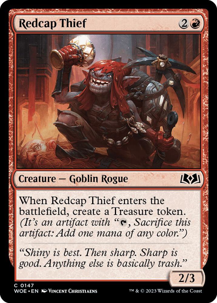 Redcap Thief 147 card from Wilds of Eldraine