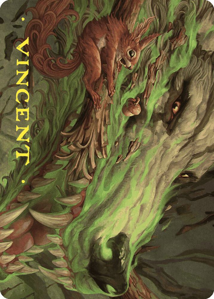 Leaping Ambush Art Card (Gold-Stamped Signature) 26 card from Art Series: Wilds of Eldraine