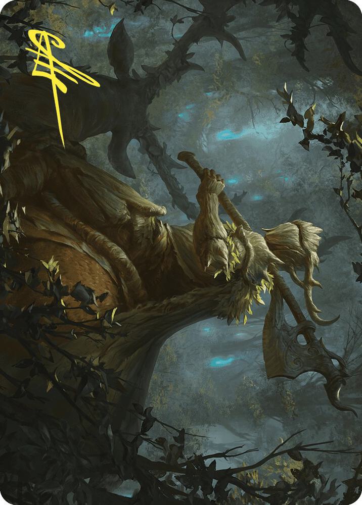 Verdant Outrider Art Card (Gold-Stamped Signature) 28 card from Art Series: Wilds of Eldraine