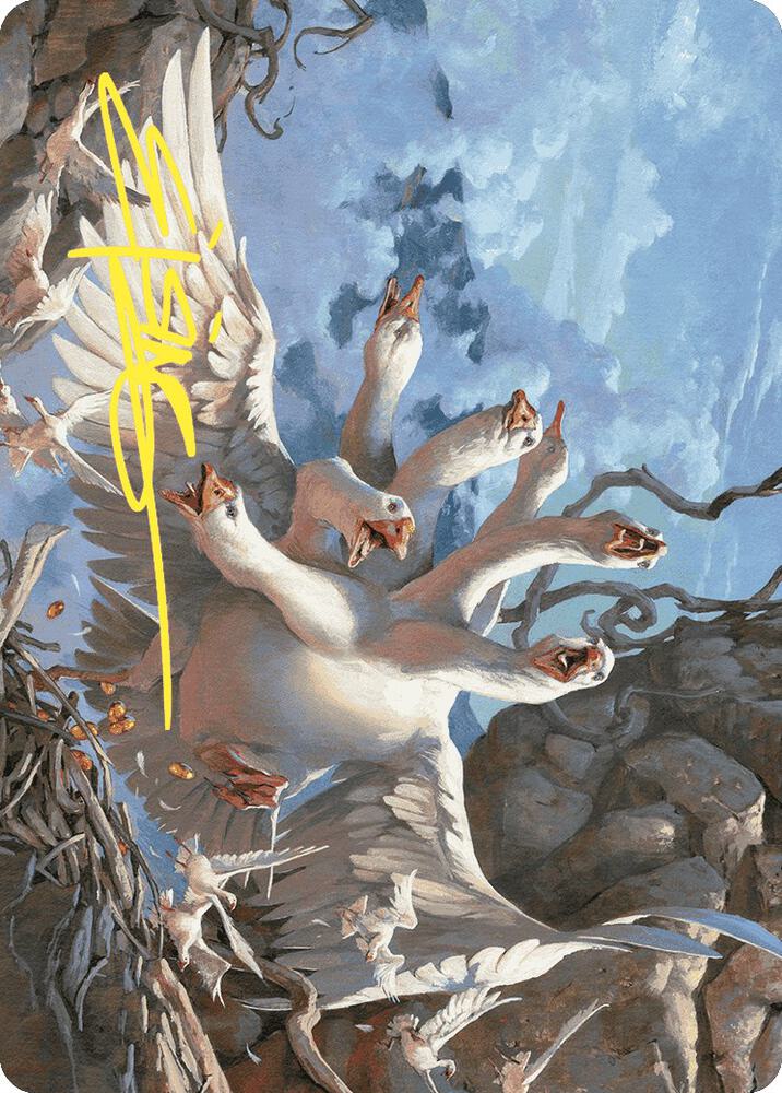 The Goose Mother Art Card (Gold-Stamped Signature) 29 card from Art Series: Wilds of Eldraine