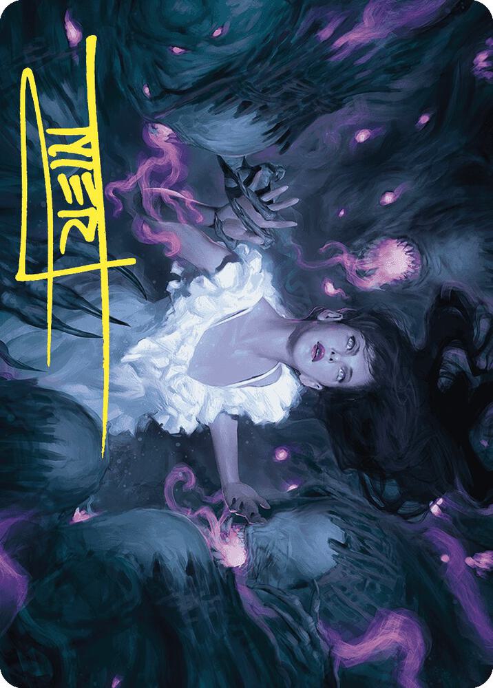 Neva, Stalked by Nightmares Art Card (Gold-Stamped Signature) 30 card from Art Series: Wilds of Eldraine