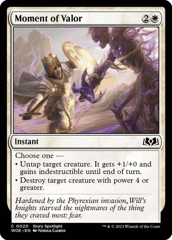 Moment of Valor 20 card from Wilds of Eldraine