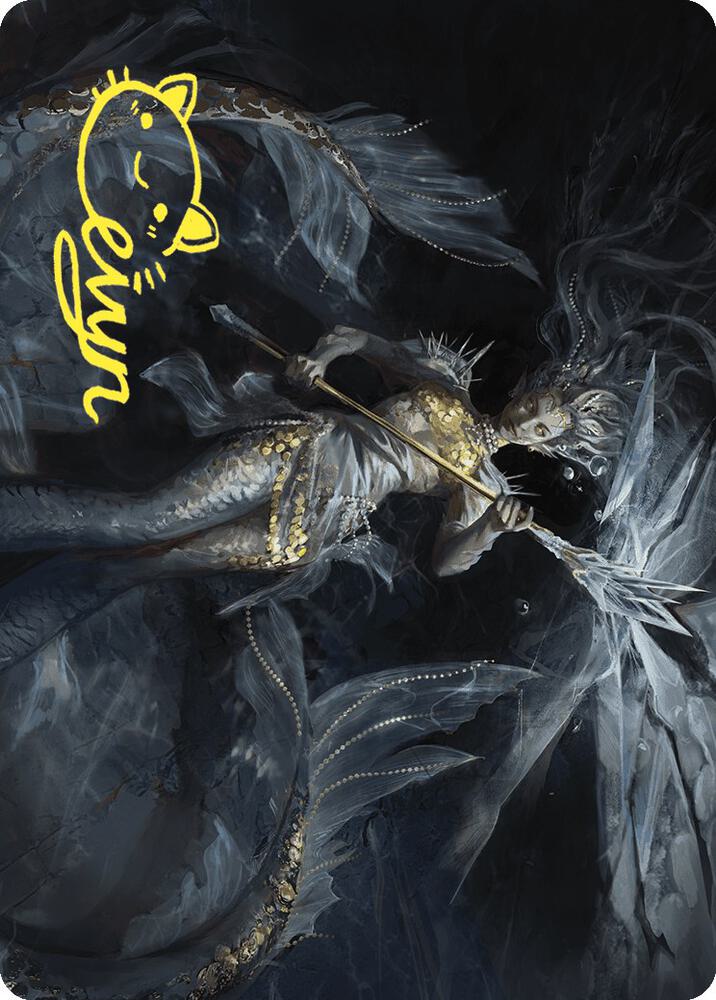 Sharae of Numbing Depths Art Card (Gold-Stamped Signature) 32 card from Art Series: Wilds of Eldraine