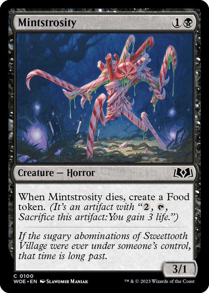 Mintstrosity 100 card from Wilds of Eldraine