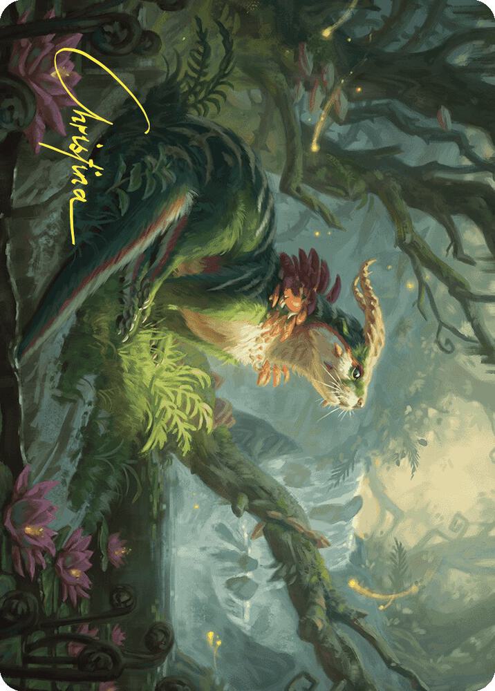 Elusive Otter Art Card (Gold-Stamped Signature) 37 card from Art Series: Wilds of Eldraine