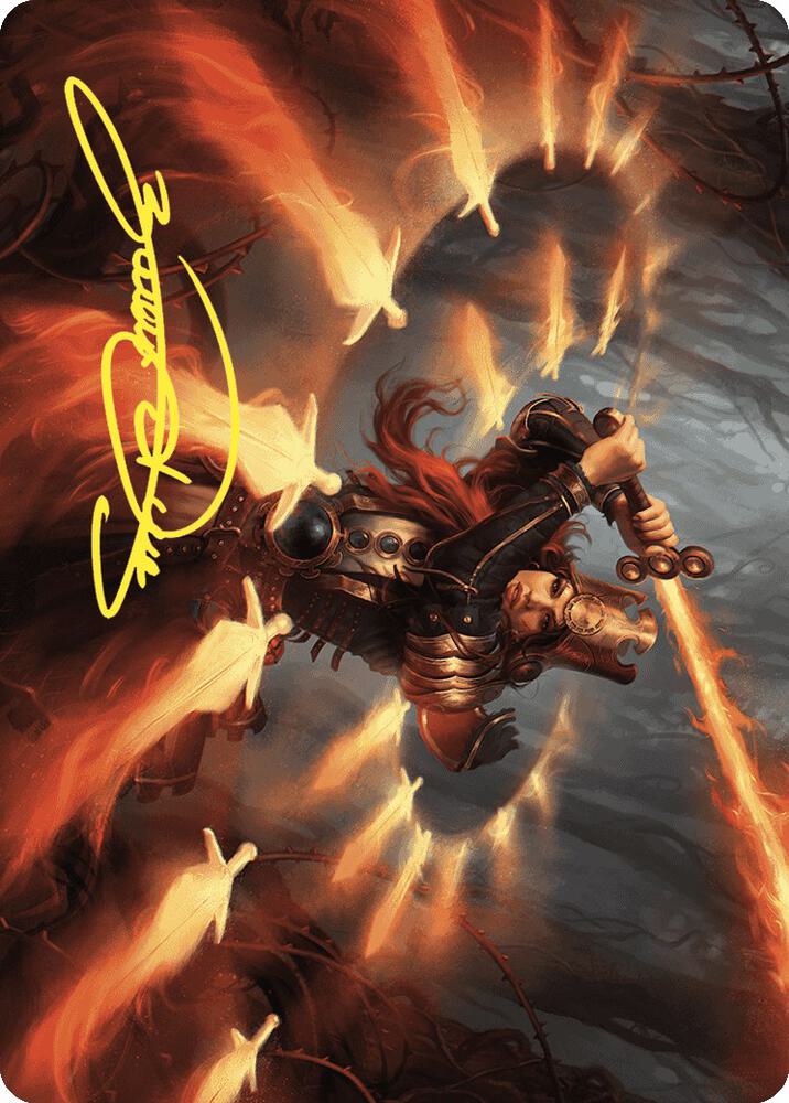 Heartflame Duelist Art Card (Gold-Stamped Signature) 38 card from Art Series: Wilds of Eldraine
