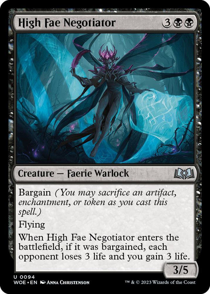 High Fae Negotiator 94 card from Wilds of Eldraine