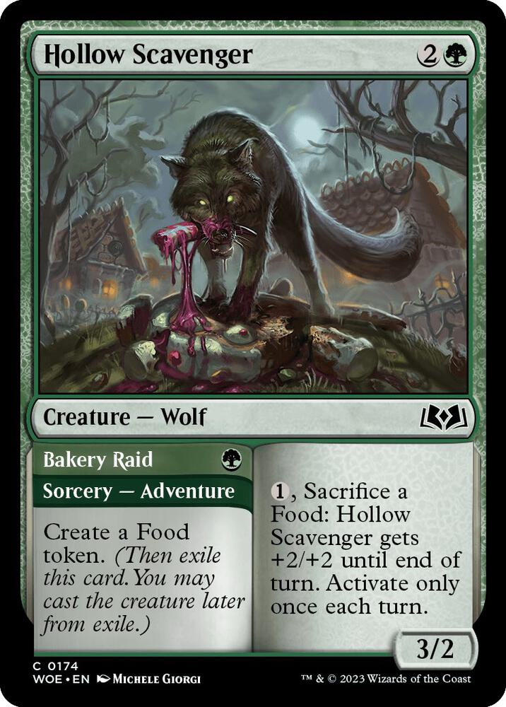 Hollow Scavenger 174 card from Wilds of Eldraine