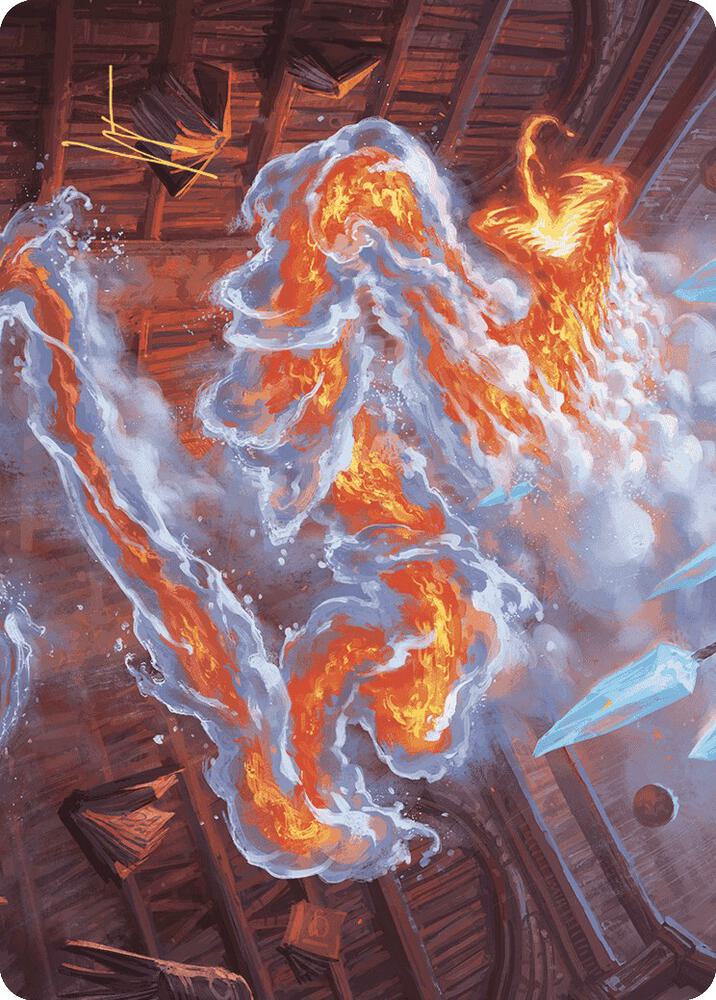 Scalding Viper Art Card (Gold-Stamped Signature) 41 card from Art Series: Wilds of Eldraine