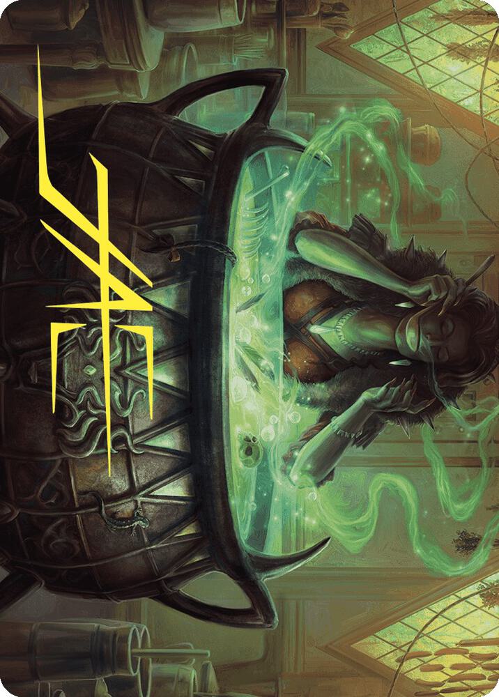 Agatha's Soul Cauldron Art Card (Gold-Stamped Signature) 42 card from Art Series: Wilds of Eldraine