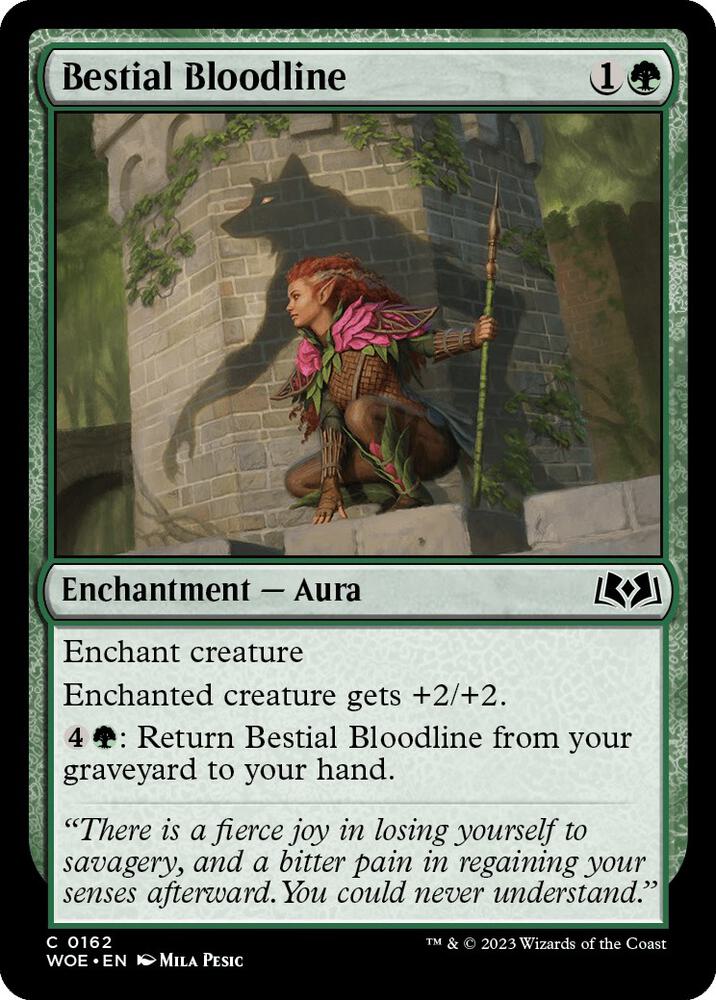 Bestial Bloodline 162 card from Wilds of Eldraine