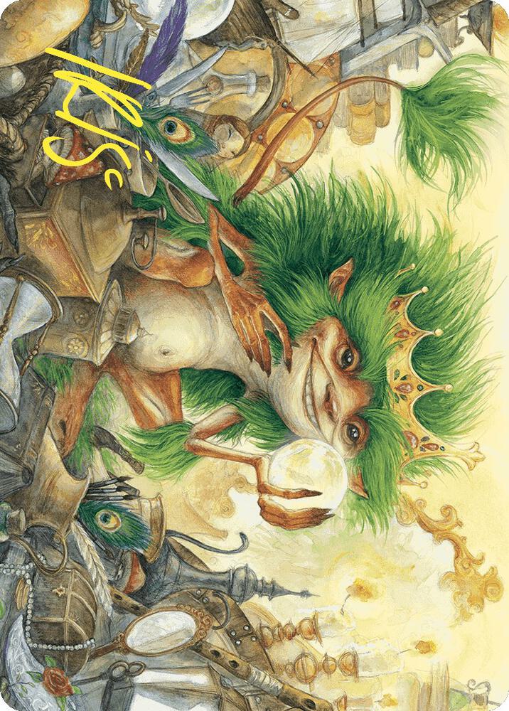 Knickknack Ouphe Art Card (Gold-Stamped Signature) 50 card from Art Series: Wilds of Eldraine