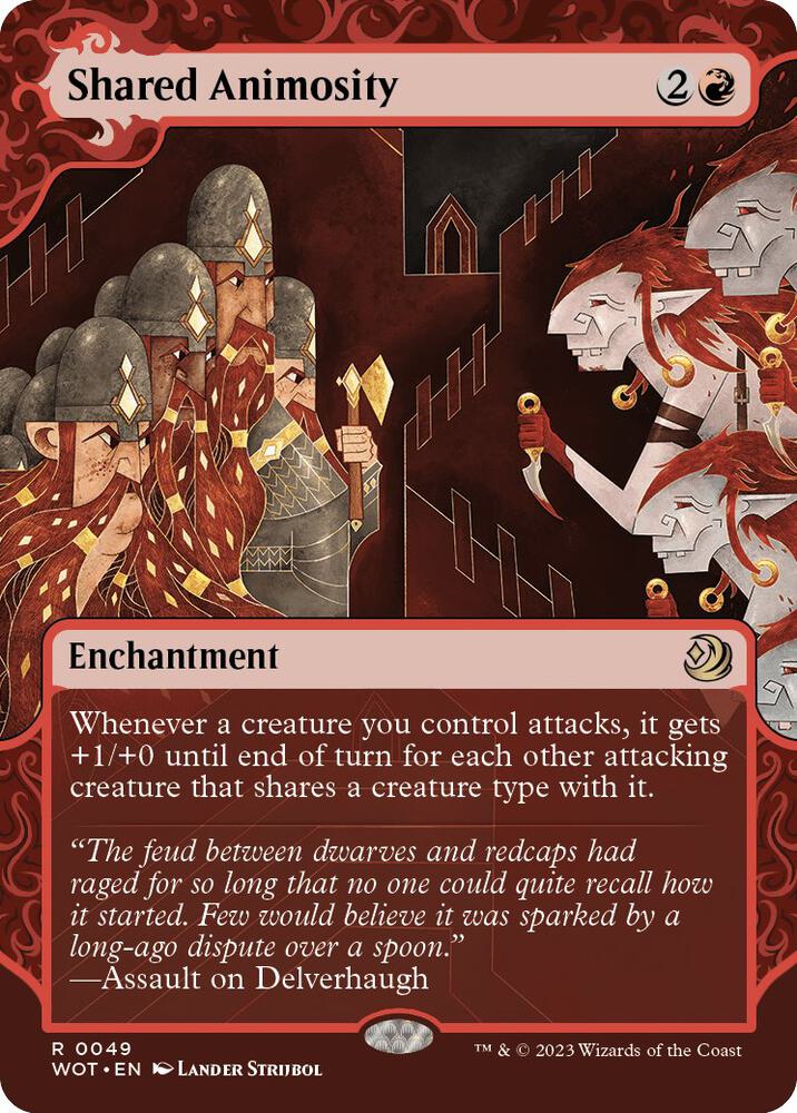 Shared Animosity 49 card from Wilds of Eldraine: Enchanting Tales