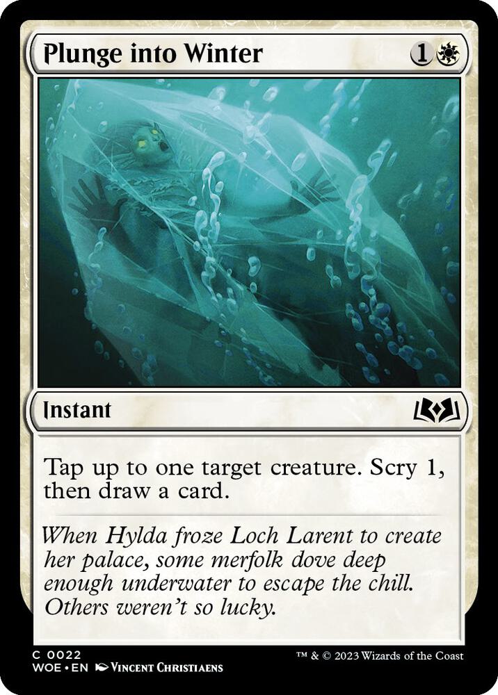 Plunge into Winter 22 card from Wilds of Eldraine